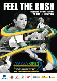 2005年新加坡羽毛球公开赛海报