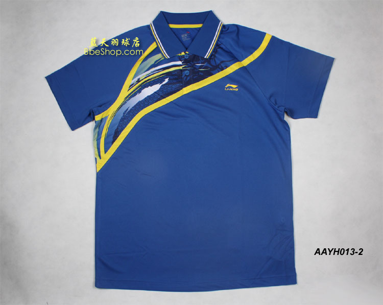 李宁羽球衫 AAYH013-2（蓝色） LI-NING羽球衫