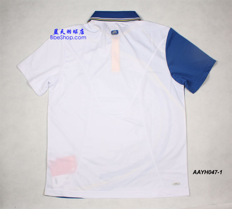 李宁羽球衫 AAYH047-1（白蓝色） LI-NING羽球衫