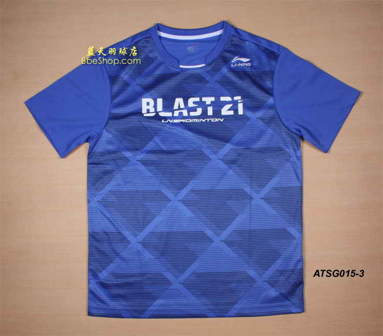 李宁羽球衫 ATSG015-3蓝色 LI-NING羽球衫