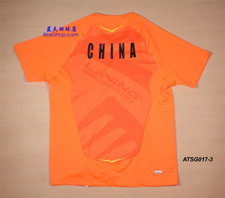 李宁羽球衫 ATSG017-3（橙色） LI-NING羽球衫