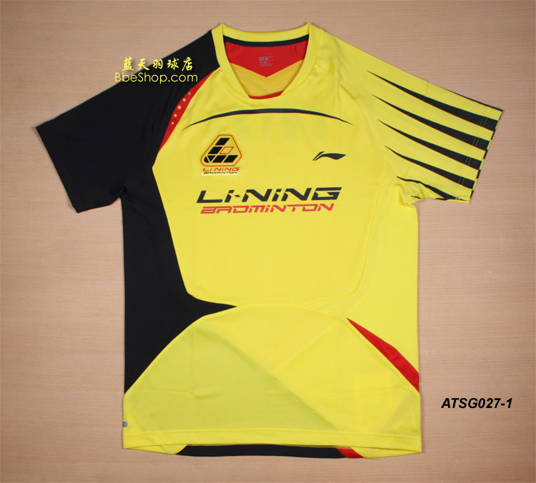 李宁羽球衫 ATSG027-1（黄色） LI-NING羽球衫