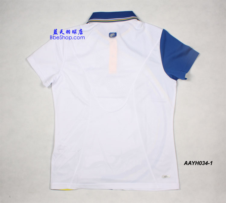 李宁羽球衫 AAYH034-1（白蓝色） LI-NING羽球衫