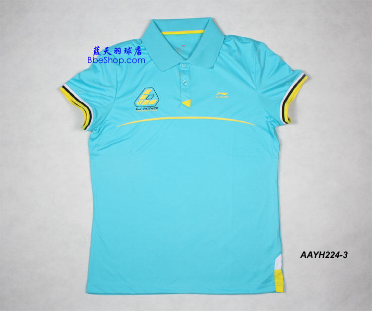 李宁羽球衫 AAYH224-3（蓝色） LI-NING羽球衫