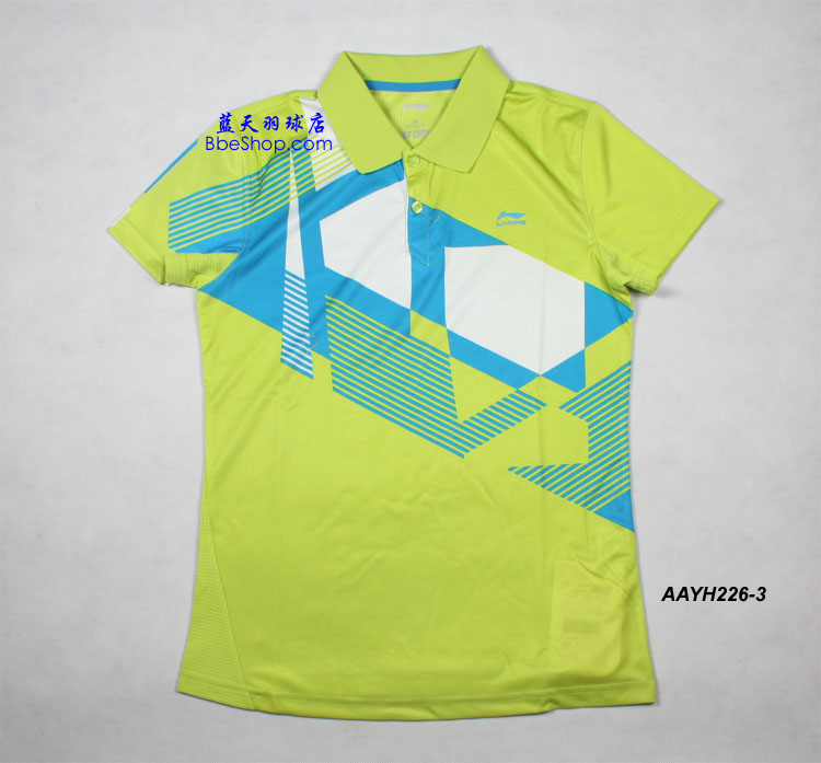 李宁羽球衫 AAYH226-3（绿色） LI-NING羽球衫
