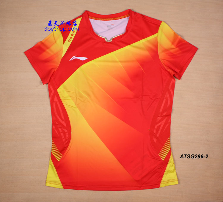 李宁羽球衫 ATSG296-2（红色） LI-NING羽球衫