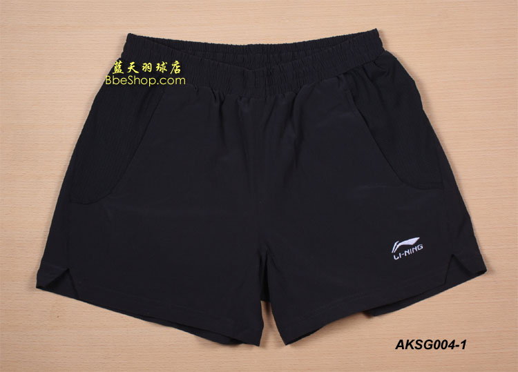 李宁 AKSG004-1 黑短裤