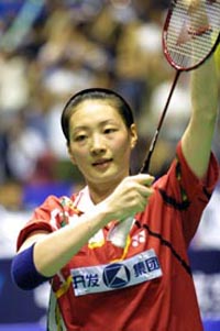 中国羽球公开赛女单冠军龚睿那 