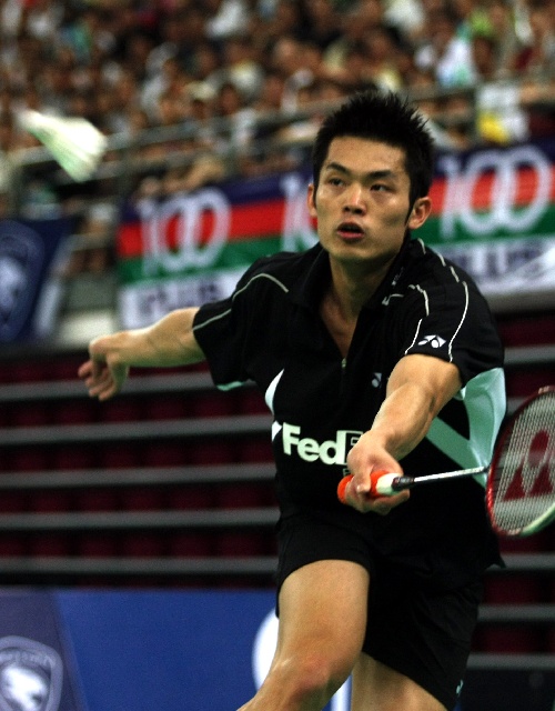 Dan Lin - CHN 中国男单选手林丹在2007年世界羽毛球锦标赛中卫冕成功