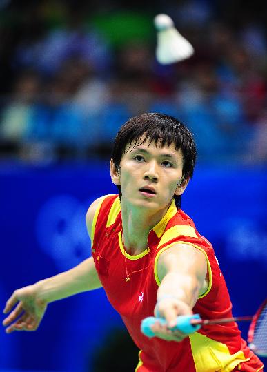 Chunlai Bao - CHN 中国男单选手鲍春来在2008年北京奥运会羽毛球赛中