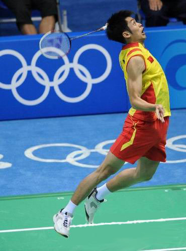Dan Lin - CHN 中国男单选手林丹在2008年北京奥运会羽毛球赛中