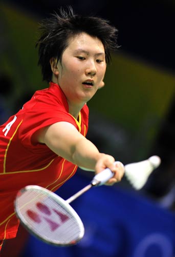 Lan Lu - CHN 中国选手卢兰在2008年北京奥运会羽毛球赛中
