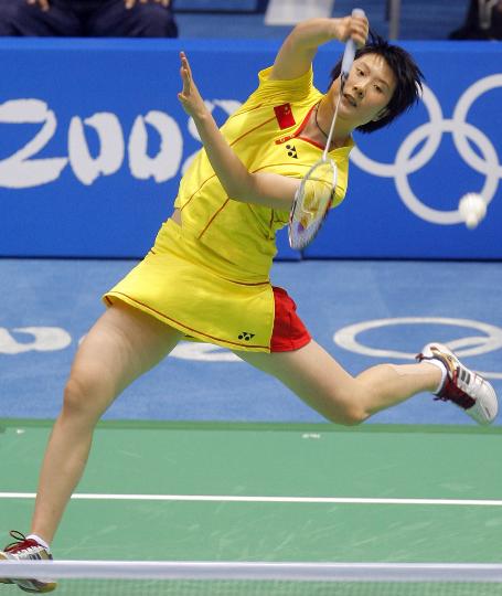 Lan Lu - CHN 中国选手卢兰在2008年北京奥运会羽毛球赛中