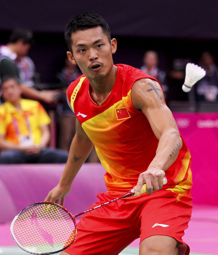 Dan Lin - CHN 中国男单选手林丹在2012年伦敦奥运会羽毛球赛中