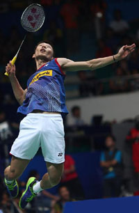 mas_leezhongwei马来西亚名将李宗伟在2013年羽毛球世界锦标赛中